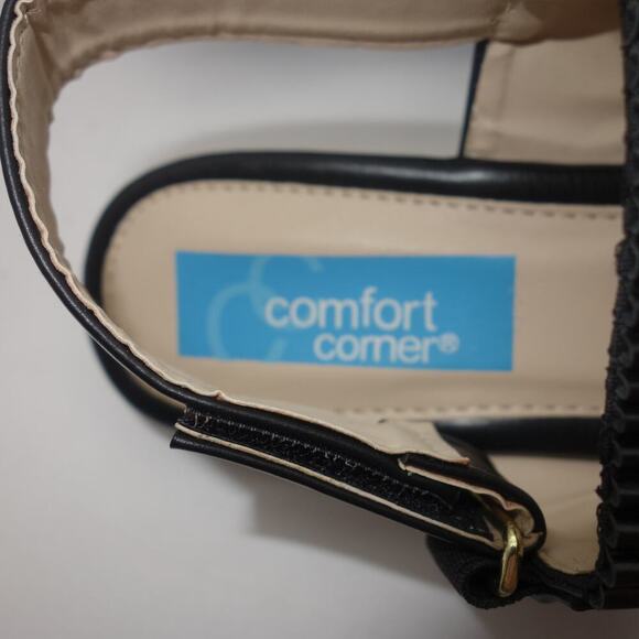 New in Box Comfort Corner BLACK Sandals Low Heel Women's 7 - Picture 5 of 10